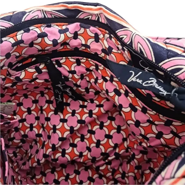 Vera Bradley Morgan Loves Me Pink Orange Floral Quilted Shoulder Bag - Image 4
