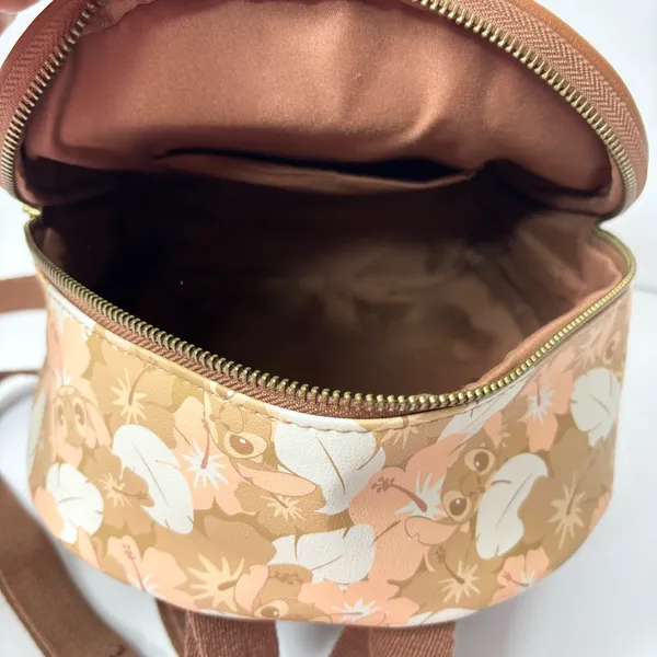Disney Stitch Floral Backpack Brown,Tan, Fall Halloween New‎ - Image 4