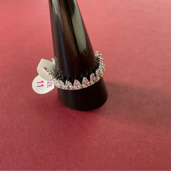 Bomb Party RBP5895 “Lively Experiences” Diamond CZ on Rhodium Size 11 Ring NWT - Image 2