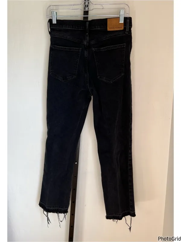 Aritzia Denim Forum Black The Arlo High Rise Straight Jeans Size 28 - Image 4