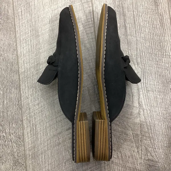 Indigo Rd Irharsen Slide On Loafers Black Braid Detail Size 9 - Image 6