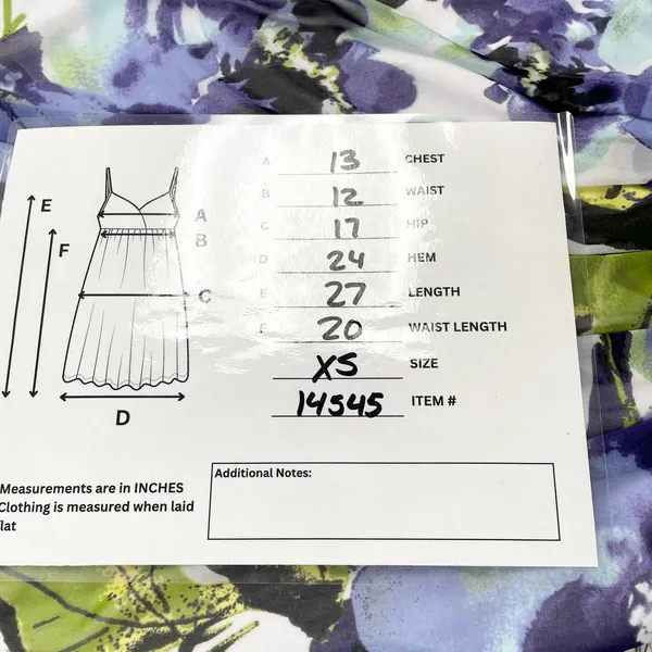 Y2K Floral Mini Dress Womens XS Empire Waist Watercolor HoCo Party Fairy Whimsy‎ - Image 10