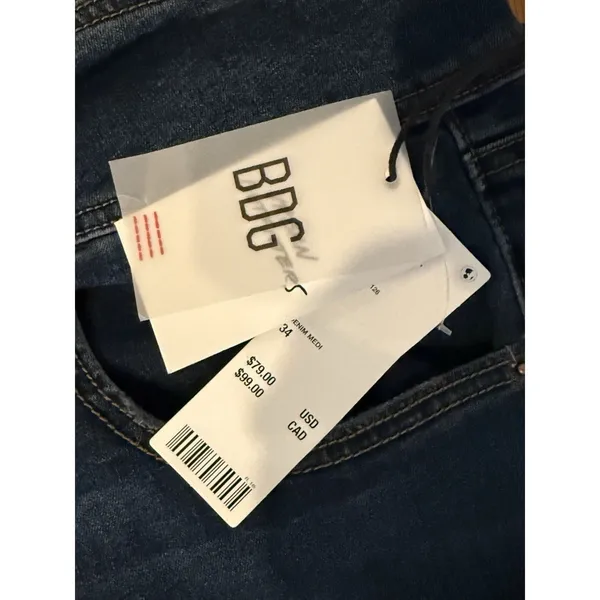 Y2K Urban Outfitters BDG Flare Jeans Size 34‎ Streetwear Blue Boot Cut NWT - Image 7