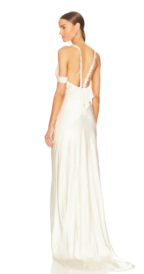 For Love & Lemons Pearl Bridal Dress in Ivory - Image 3