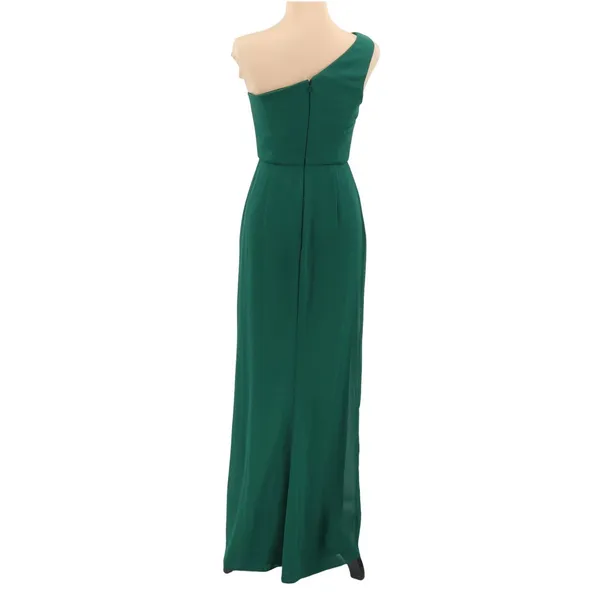 Elegant‎ One Shoulder Green Maxi Dress Size XS Holiday Bridesmaid Evening Formal - Image 3