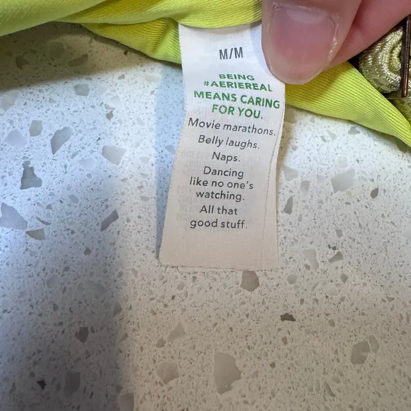 Aerie Real Good Neon Lime Green Honeycomb Textured Twist Front Bikini Top Medium - Image 5