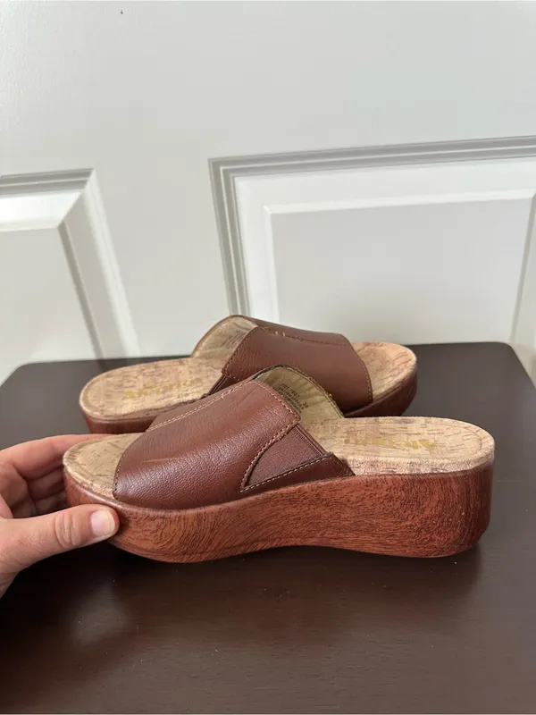 Algeria Women’s Triniti Platform Wedge Slide Sandal Size 36 5.5 - Image 5