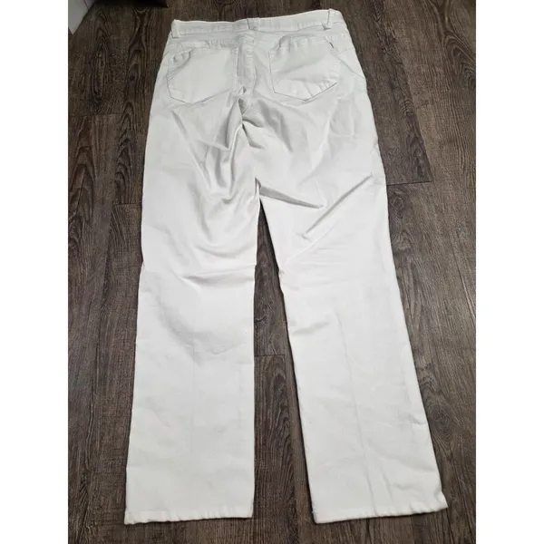 Democracy Ab-solution Booty Lift Straight Leg White Jeans Stretch Size 10 - Image 5