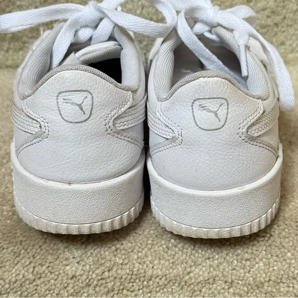 PUMA Women's Carina Low Top Athletic Trainers Sneaker‎ White Size 8.5” - Image 4