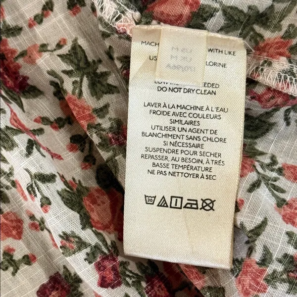 Free People Floral Blouse in Orange and Green vintage combo - Image 10