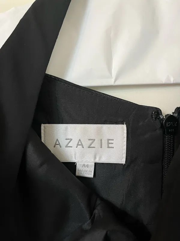 Azazie Tessie Bridesmaid Dress Black - Image 4