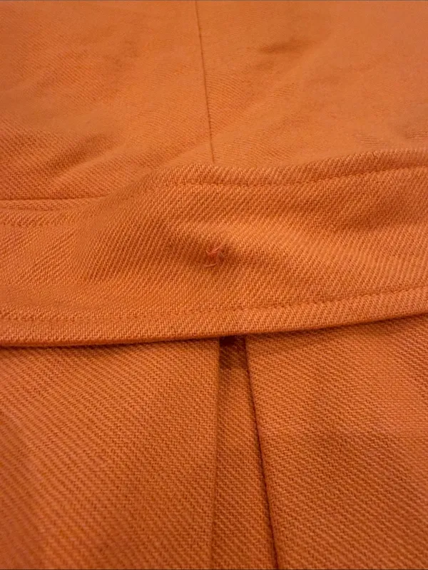 Skirtin Around Orange Horsebit Coat Geometric Lined Jacket Size Small? - C54-115 - Image 8