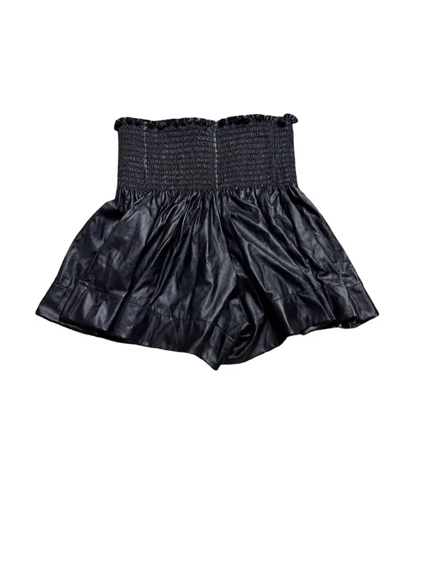 🖤 Queen of Sparkles Faux Leather Smocked Ruffle Shorts Size XS 🖤 - Image 5