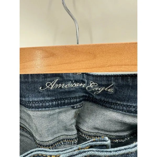 American Eagle‎ Y2K Mid Rise Slim Boot Denim Jeans Womens Size 12 Casual Staple - Image 6