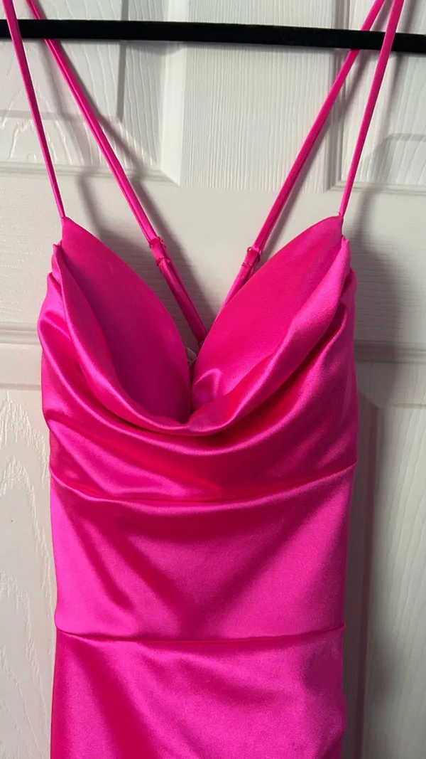 B Darlin Hot pink Prom dress - Image 5
