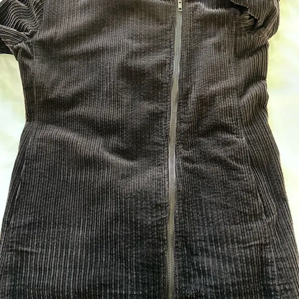 Eileen Fisher Corduroy Jacket Asymmetrical Zipper Brown Womens S - Image 8