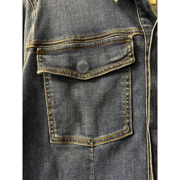 ANA Denim Long Sleeve Dress with Fringed Hem size XXL NEW - Image 8
