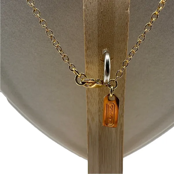 COACH Medallion Signature Charm Necklace - Image 4