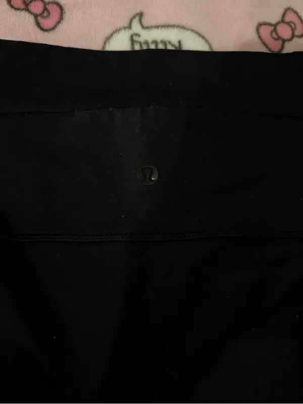 Black Lululemon Leggings with Mesh Detail - Image 4