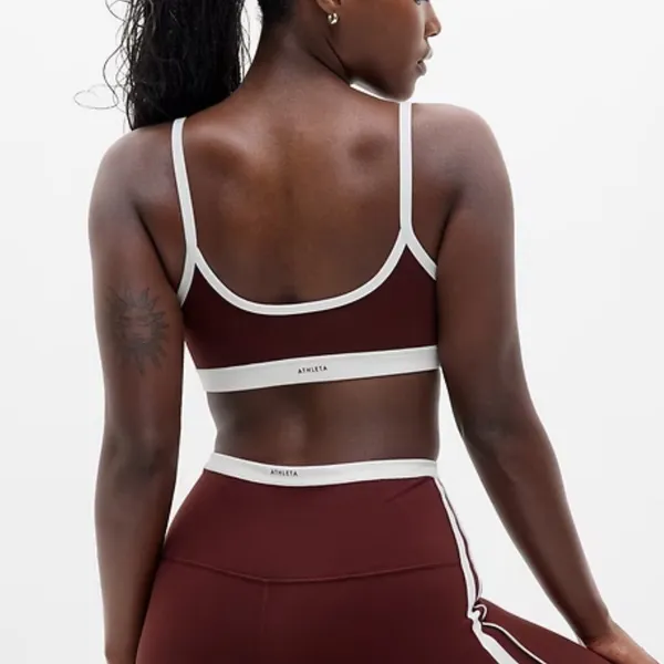 Athleta Garnet Square Neck Sports Bra Sz M - Image 10