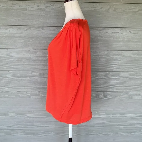 Pilcro Orange Flutter Sleeve Knit Top - Image 4