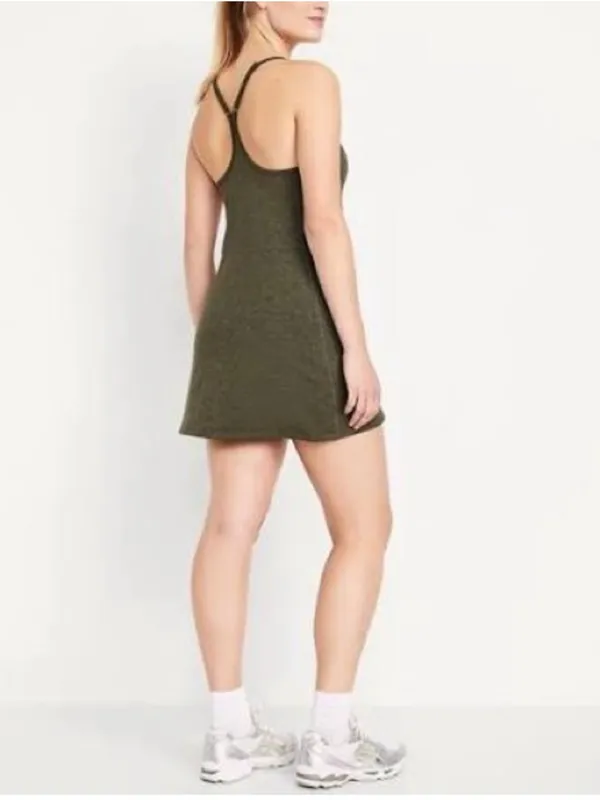 Old Navy CloudComfy Cami Athletic Dress in Alpine Tundra Green - Size M - Image 2