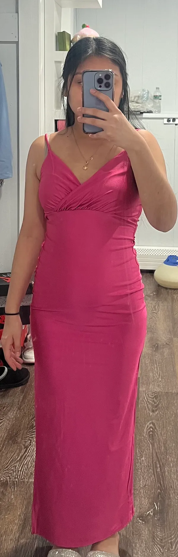 Pink Silk Dress - Image 3