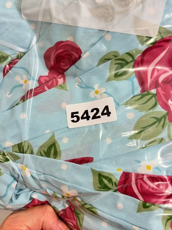 Hell Bunny Vixen 50s Rockabilly Blue Rose Halter Swing Dress - Image 11