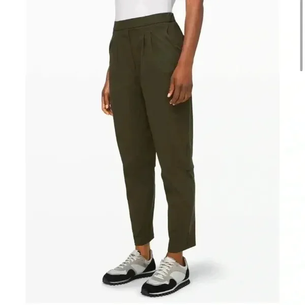 Lululemon Army Green Essential High-Rise Trouser size 4 - Image 2