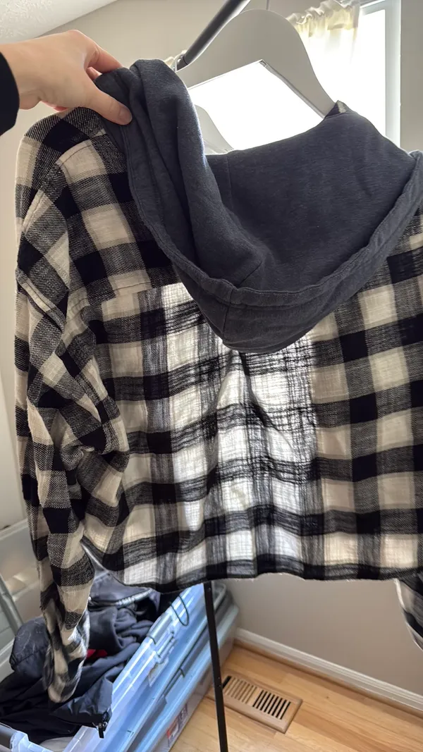 American Eagle Crop Flannel Plaid - Image 2