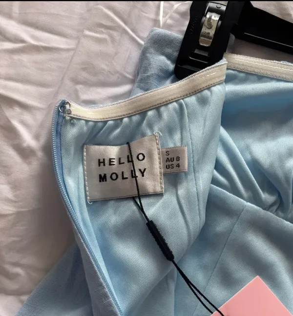 Hello Molly Blue Mini Dress - Image 4