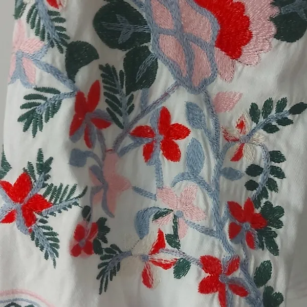 SugarLips Embroidered Off Shoulder Boho Top S Festival Concert Summer Floral - Image 13