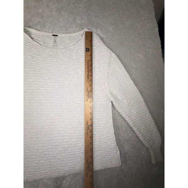 free‎ people ivory ribbed sweater small - Image 7