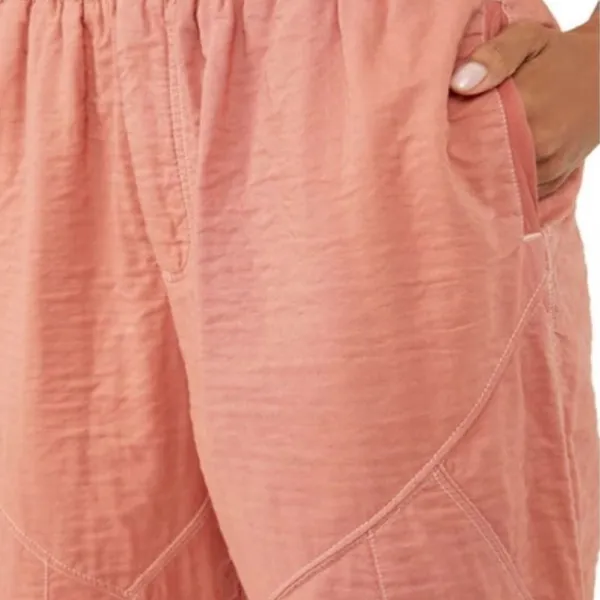 Free People Movement Flipside Textured Pants Sedona Sunrise Size Small Beachy - Image 11