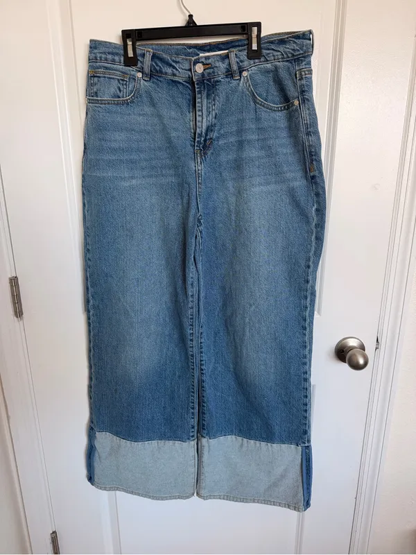Habitual Ankle Cuff Wide Leg Jeans Size 10 - Image 3