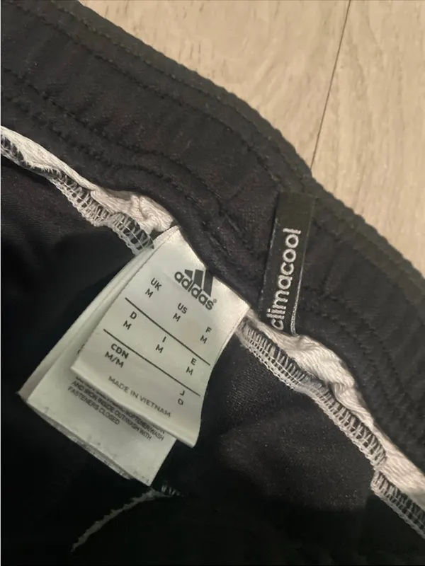 adidas Black Joggers with White Side Stripes - Image 2