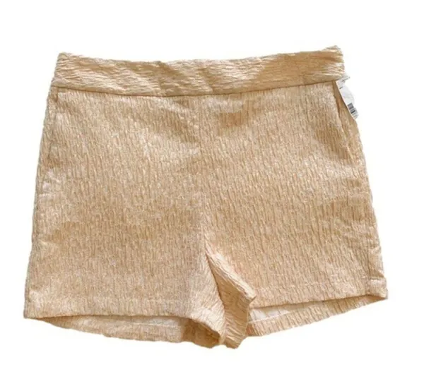 Express Shorts Peachy Pink Textured Dressy Pockets Side Zip Shorts Size 12R - Image 12