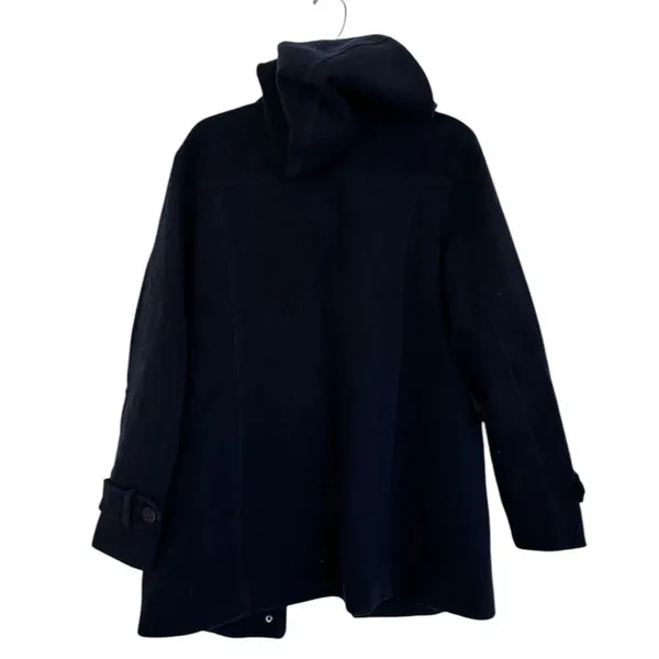 PENDLETON ROSLYN WATERPROOF LAMBSWOOL BLEND HOODED COAT BLUE NAVY Size Small - Image 2