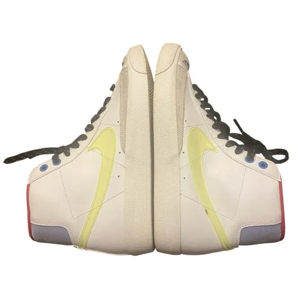 Nike Blazer Mid‎ 77 Youth Size 6.5Y White/Hyper Royal Volt/Hibiscus DV2234-100 - Image 7