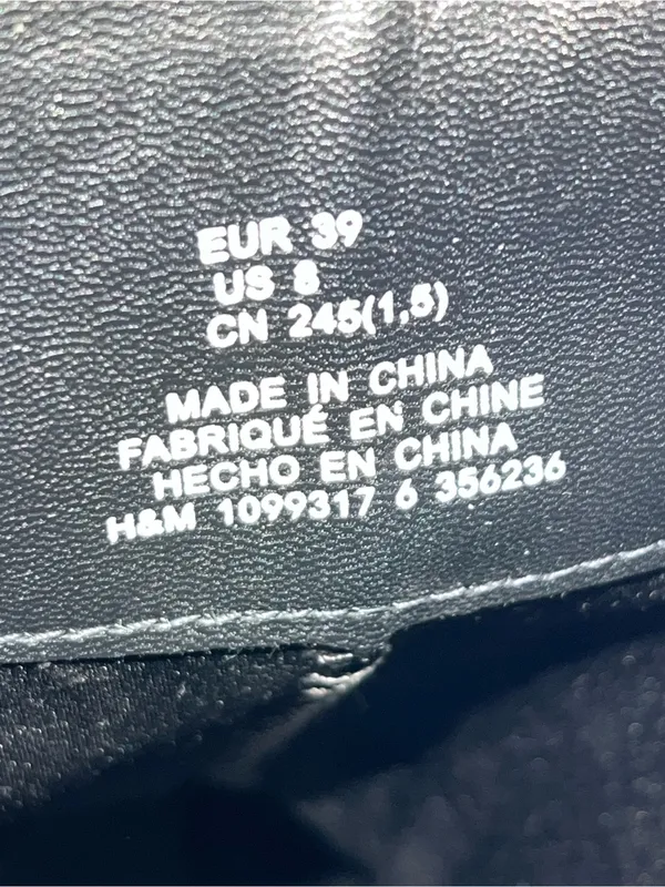H&M Chunky Lug Rubber Sole Ankle Pull-On Black Boots-Size 39 EU / 8 US - Image 9