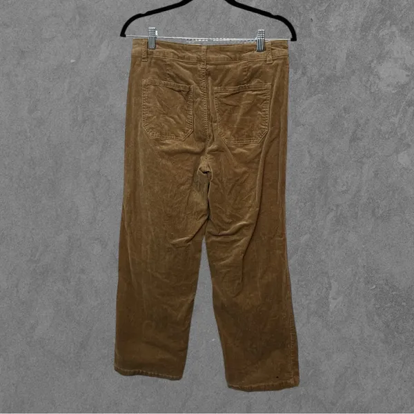 JONES NEW YORK | Jones & Co Straight Leg Tan Corduroy Trousers Pants Size 6 - Image 4
