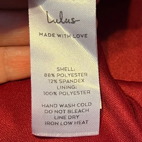 1300 | NWT Lulus Red‎ Satin Cutout Bodycon Holiday Cocktail Mini Dress Womens M - Image 6