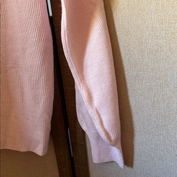 Light Pink Cardigan Sweater small - Image 3