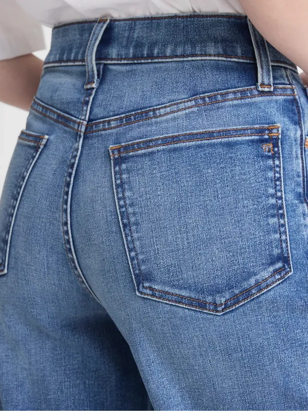 Madewell The Wide-Leg Crop Jean in Super Stretch Denim Oneida Wash Size 24 NWT - Image 5