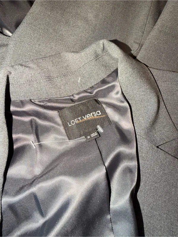 LOFT Versa Gray Belted Long Coat Dress Size M NWT – Tailored Minimalist Style - Image 5