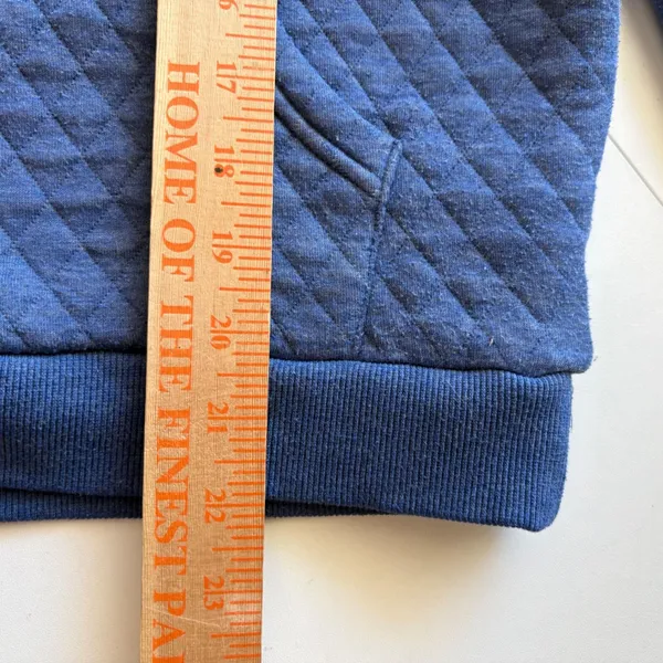 Marine Layer Quilted‎ Hoodie Women Small Blue Pullover Style 14025 Fall 2021 - Image 7