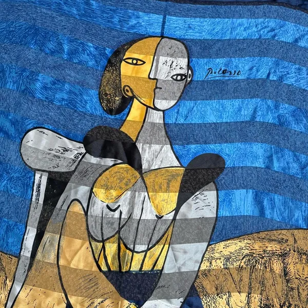 Picasso Scarf Blue - Image 2