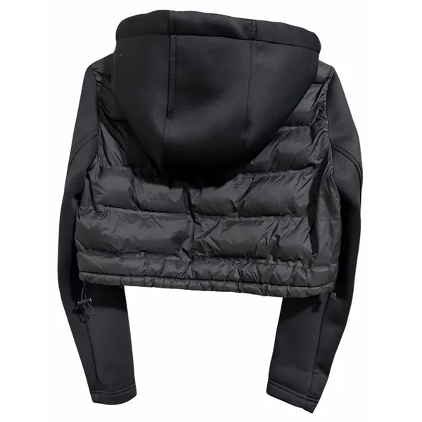 ZARA‎ Cropped Puffer Hooded Lightweight Jacket Black Women's Size Medium - Image 2