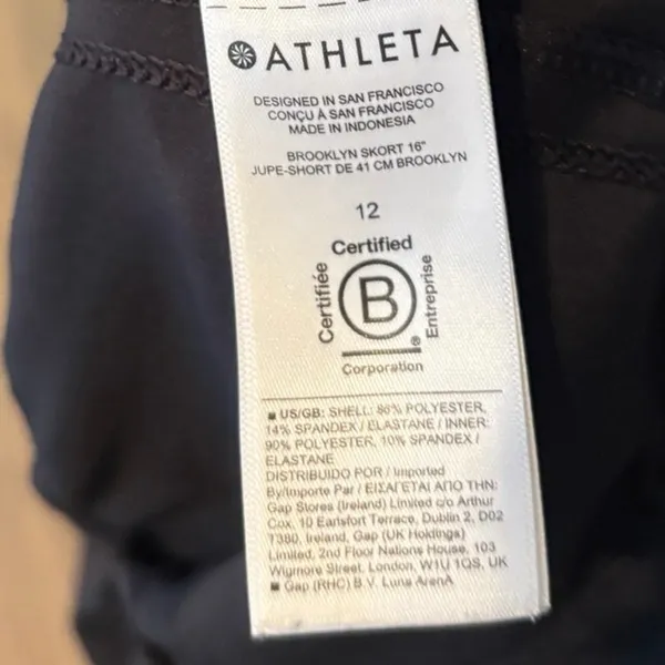 Athleta Black Brooklyn‎ Skort Size 12 - Image 9