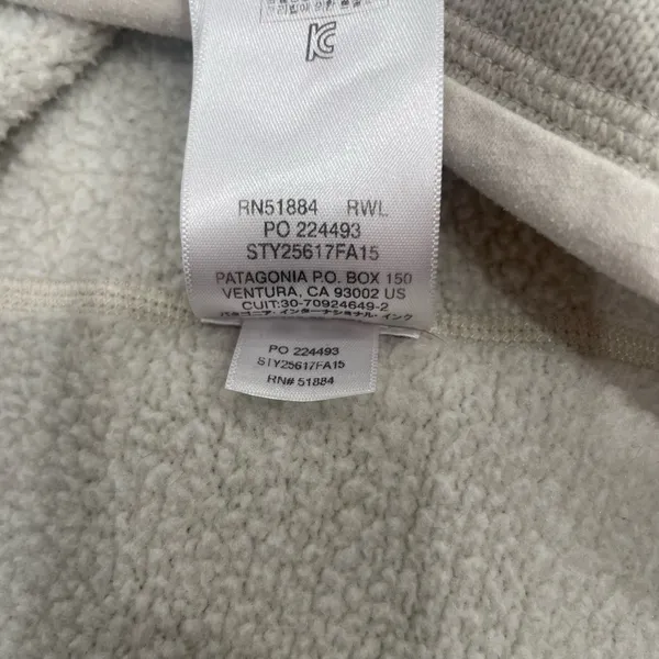 Patagonia 1/4-Zip Pullover Sweater Cream - Image 6
